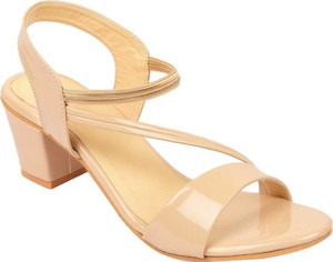 bullfer women heels sandal beige  5