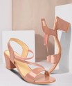 Bullfer Women Heels Sandal (Orange , 4)