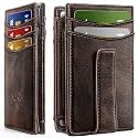 BULLIANT Magnetic Slim Leather Pocket Wallet Money Clip For Men 12Cards