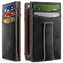BULLIANT Magnetic Slim Leather Pocket Wallet Money Clip For Men 12Cards