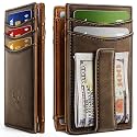 BULLIANT Magnetic Slim Leather Pocket Wallet Money Clip For Men 12Cards