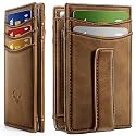 BULLIANT Magnetic Slim Leather Pocket Wallet Money Clip For Men 12Cards