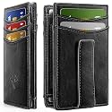 BULLIANT Magnetic Slim Leather Pocket Wallet Money Clip For Men 12Cards
