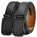 BULLIANT Men39s 2-Pack Ratchet Leather Belt Trimmable