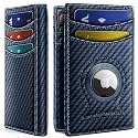 BULLIANT Magnetic Slim Leather Airtag Wallet Money Clip For Men 12Cards