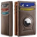 BULLIANT Magnetic Slim Leather Airtag Wallet Money Clip For Men 12Cards