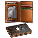 BULLIANT Magnetic Slim Leather Airtag Wallet Money Clip For Men 12Cards
