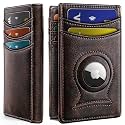 BULLIANT Magnetic Slim Leather Airtag Wallet Money Clip For Men 12Cards
