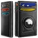 BULLIANT Magnetic Slim Leather Airtag Wallet Money Clip For Men 12Cards