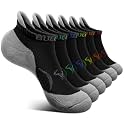BULLIANT Men Running Ankle Socks 6Pack-Cushioned Support-Low Cut No Show