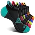 BULLIANT Women Athletic Ankle Running Socks Multi-Pack Cushioned No Show