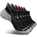 BULLIANT Women Athletic Ankle Running Socks Multi-Pack Cushioned No Show