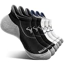 BULLIANT Women Athletic Ankle Running Socks Multi-Pack Cushioned No Show