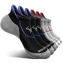 BULLIANT Women Athletic Ankle Running Socks Multi-Pack Cushioned No Show