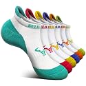 BULLIANT Women Cushioned Running Ankle Socks Anti-Slip Y-Heel No Show 6Pack
