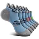 BULLIANT Women Cushioned Running Ankle Socks Anti-Slip Y-Heel No Show 6Pack