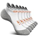 BULLIANT Women Cushioned Running Ankle Socks Anti-Slip Y-Heel No Show 6Pack
