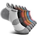 BULLIANT Women Cushioned Running Ankle Socks Anti-Slip Y-Heel No Show 6Pack