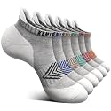 BULLIANT Women Cushioned Running Ankle Socks Anti-Slip Y-Heel No Show 6Pack