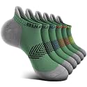 BULLIANT Women Cushioned Running Ankle Socks Anti-Slip Y-Heel No Show 6Pack