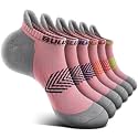 BULLIANT Women Cushioned Running Ankle Socks Anti-Slip Y-Heel No Show 6Pack