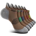 BULLIANT Women Cushioned Running Ankle Socks Anti-Slip Y-Heel No Show 6Pack