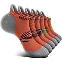 BULLIANT Women Cushioned Running Ankle Socks Anti-Slip Y-Heel No Show 6Pack
