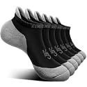 BULLIANT Women Cushioned Running Ankle Socks Anti-Slip Y-Heel No Show 6Pack