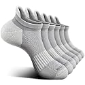 BULLIANT Women Cushioned Running Ankle Socks Anti-Slip Y-Heel No Show 6Pack