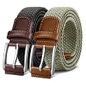 BULLIANT Woven Braided Stretch Web Belt 2Pack for Men 1 3/8"-Gift Boxed