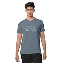 BULLMER Black Trendy Typographic Printed Round Neck