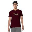 BULLMER Black Trendy Typographic Printed Round Neck