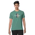 BULLMER Black Trendy Typographic Printed Round Neck