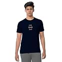 BULLMER Black Trendy Typographic Printed Round Neck