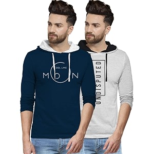BULLMER Mens Cotton Hooded Neck Hoodies