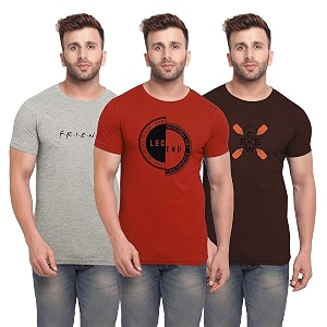 BULLMER Mens Regular Fit T-Shirt Pack of