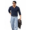 BULLMER Mens Trendy Full Sleeve Henley Neck