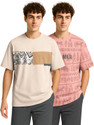 Bullmer Pack of 2 Men Graphic Print