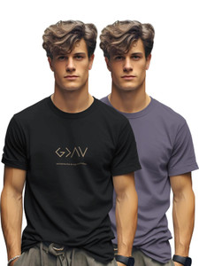 Bullmer Pack of 2 Men Printed Round