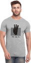 Bullmer Men Printed Round Neck Cotton Blend Grey T-Shirt