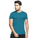 BULLMER Solid Cotton Blended Half Sleeve Round