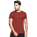 BULLMER Solid Cotton Blended Half Sleeve Round