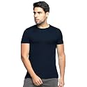 BULLMER Solid Cotton Blended Half Sleeve Round