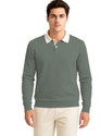 Bullmer Solid Men Polo Neck Dark Green