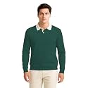 BULLMER Solid Polo Neck Full Sleeve Cotton