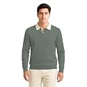 BULLMER Solid Polo Neck Full Sleeve Cotton