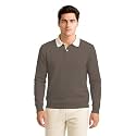 BULLMER Solid Polo Neck Full Sleeve Cotton