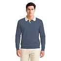 BULLMER Solid Polo Neck Full Sleeve Cotton