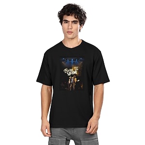 BULLMER Trendy Printed Crew Neck Oversized Concert