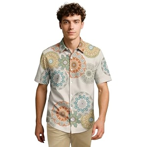 BULLMER Trendy Regular Fit Cotton Blend Printed